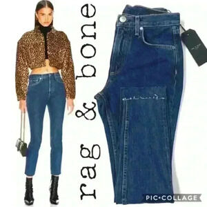 NWT Rag & Bone Dark Ankle Skinny Jeans - 24